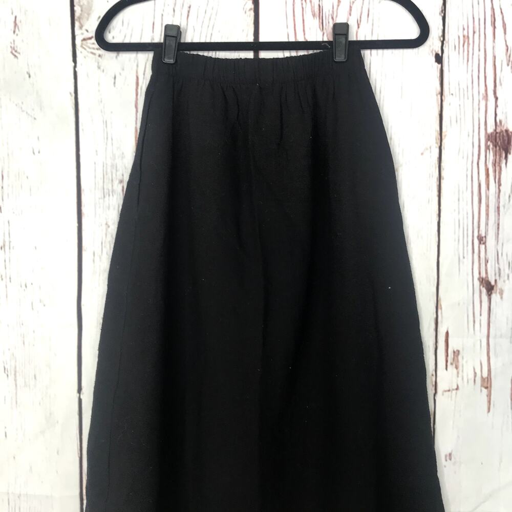 Hackwith Design House Swing Tie Black Cotton Skirt - image 6